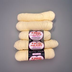 Red Heart  Wintuk Yellow Baby Yarn - 5 Skeins - (9.7 Total Ounces)